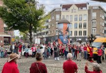 Groot alarm voor Gaza – Lawaaidemonstratie op Van Limburg Stirumplein