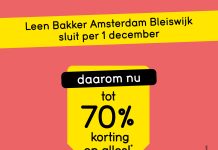 Leen Bakker in Westerpark sluit per 1 december