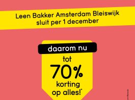 Leen Bakker in Westerpark sluit per 1 december