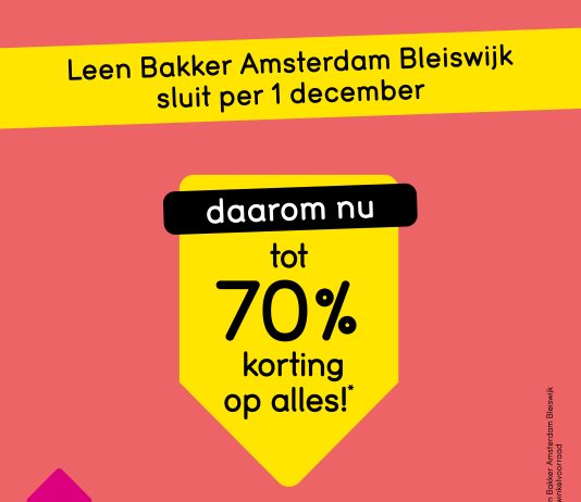 Leen Bakker in Westerpark sluit per 1 december