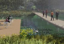 Nieuwe voetgangersbrug Rembrandtpark