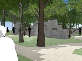 Nieuwe entree met groen en ‘wilde’ muren in het Westerpark