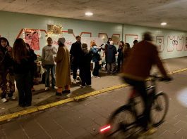 Actie Dolle Mina’s in tunnel Westerpark voor meer veiligheid