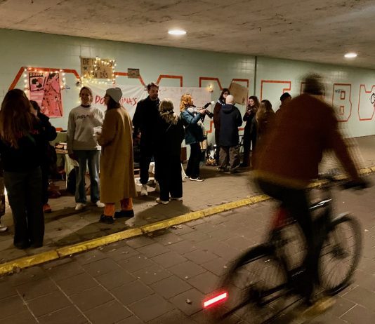 Actie Dolle Mina’s in tunnel Westerpark voor meer veiligheid