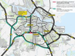 Verbinding A10 West richting A10 Zuid in weekend dicht