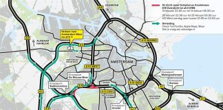 Verbinding A10 West richting A10 Zuid in weekend dicht