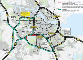 Verbinding A10 West richting A10 Zuid in weekend dicht