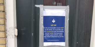 Briefje moet bommenleggers Bos en Lommerweg afschrikken