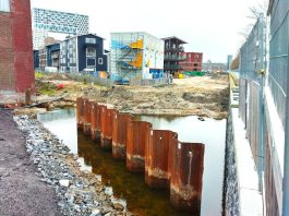 Nieuwe grachten Houthaven volgende week deels gevuld